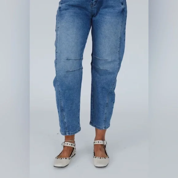 Three Bird Nest Barrel Jeans - Picture 4 of 4